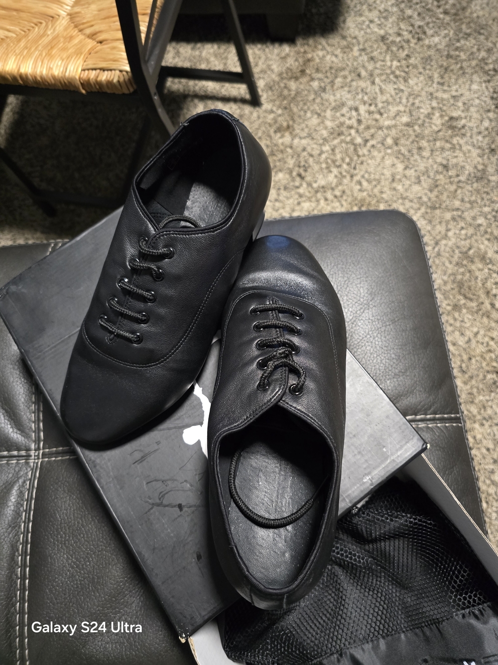 Men's Classic Black Lace-Up Casual Shoes